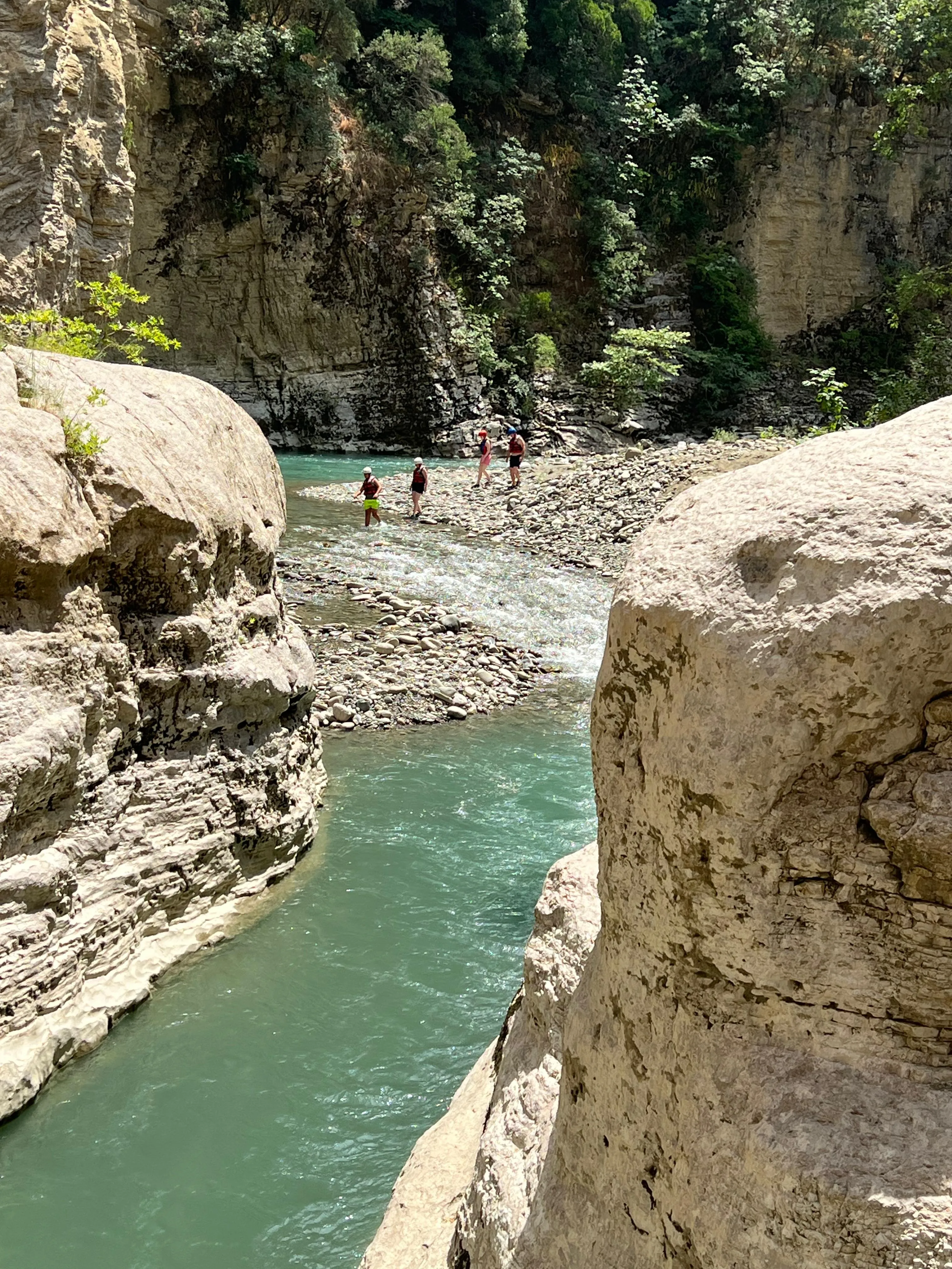 Crossing the Osum River at the Canyons